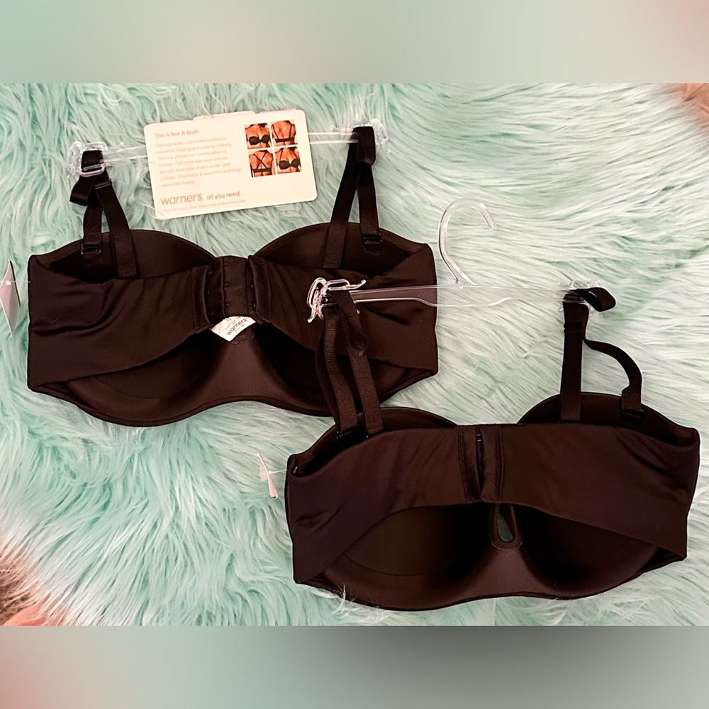 Warner's Black Convertible Strap and Strapless Bra Set Sz 34D NEW! - Picture 2 of 4